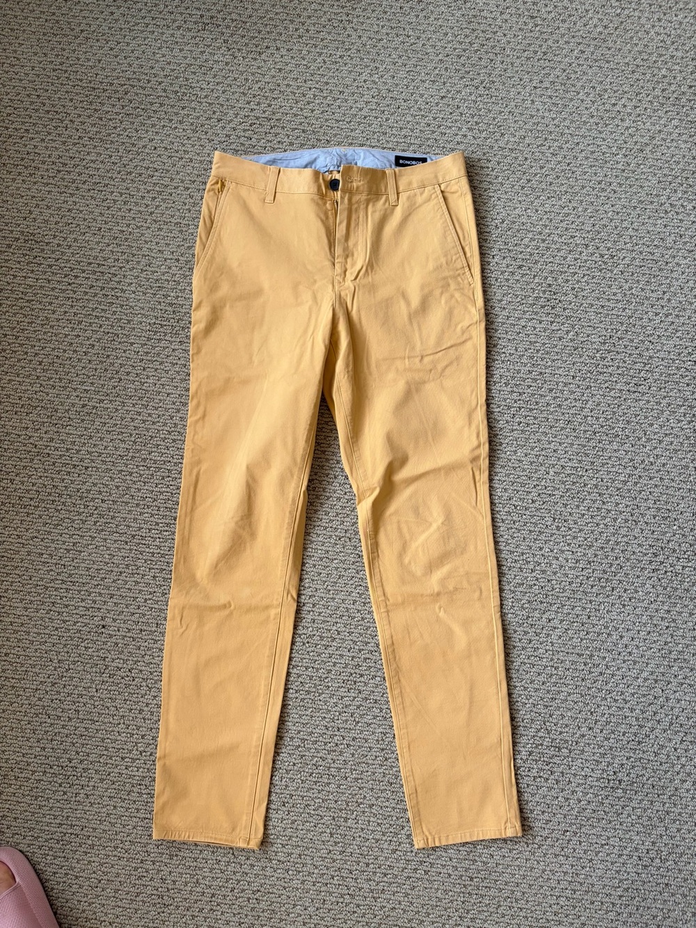 Bonobos Slim Straight Yellow-Tan Chinos